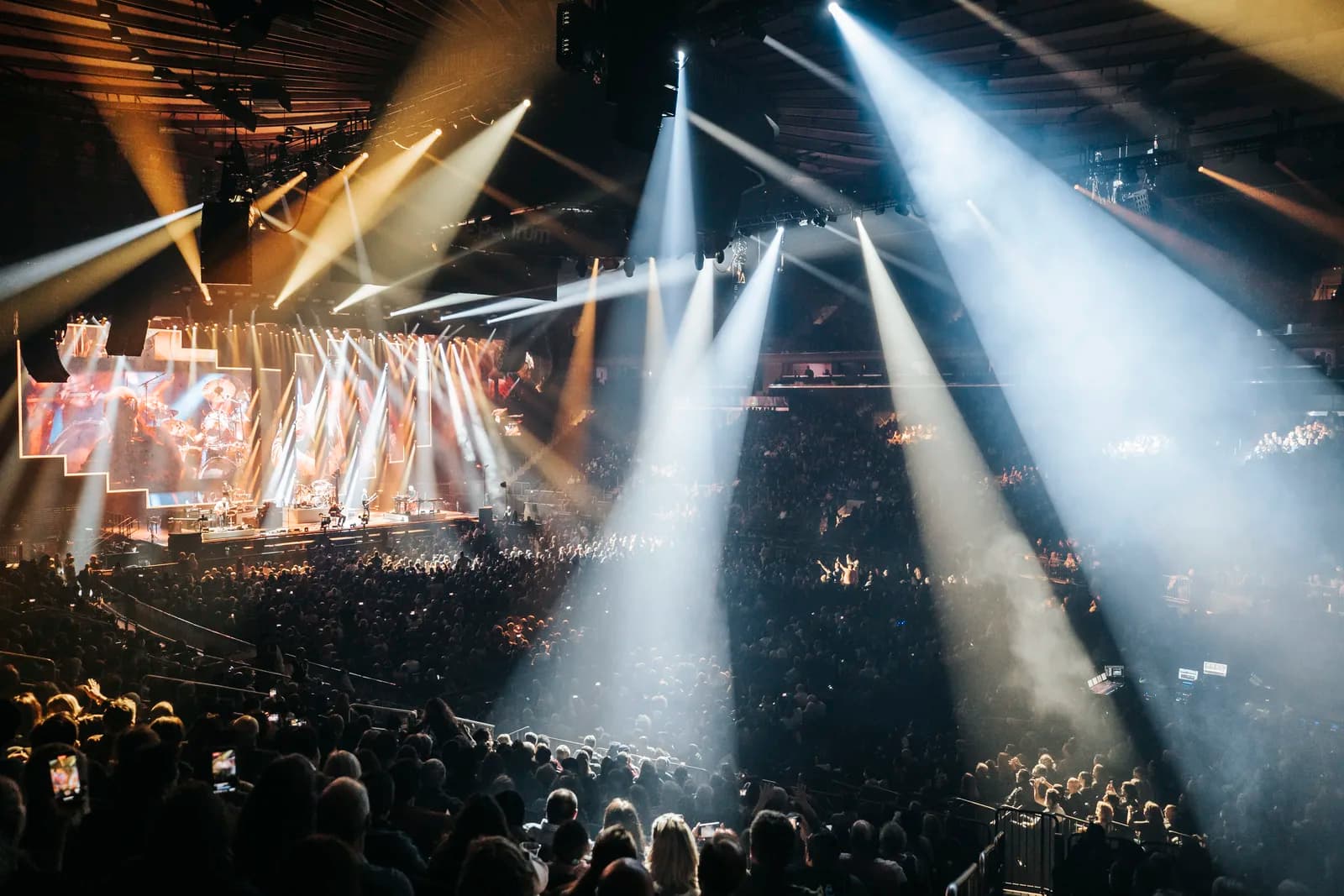 Sold-out crowd at Madison Square Garden with production lighting